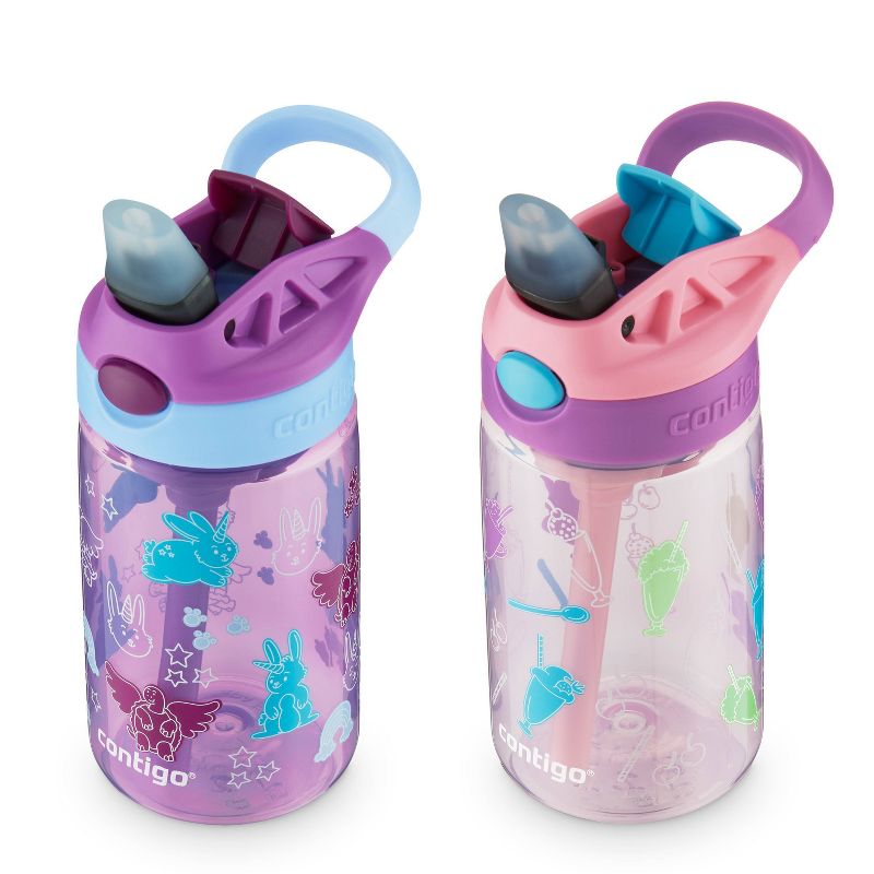 Contigo 14oz 2pk Plastic Cleanable Kids' Water Bottles, 4 of 8