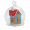 Cody Foster 2.0 Inch Frosty Abobe Globe Set/4 Mini Putz Paper House Tree Ornaments - 2 of 4