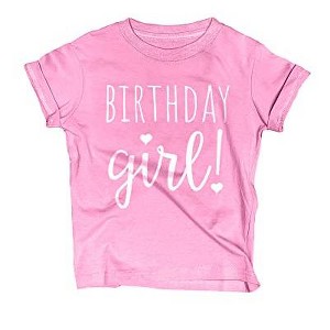 Lalo & Luna Happy Birthday T-Shirt (Girls 1 to 12) Sassy Kids Party Tee - Sweet Baby/Toddler Outfit - 1 of 4