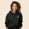 Dalix Heartly Ghost Embroidered Fleece Cropped Hoodie Cold Fall Winter Women - 2 of 4