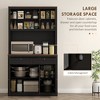 71" Kitchen Pantry Cabinet with Microwave Stand, Kitchen Hutch with 2 Drawers and Adjustable Shelves - 4 of 4