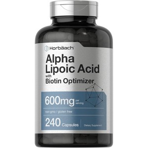 Horbaach Alpha Lipoic Acid 600mg with Biotin Optimizer | 240 Capsules - 1 of 4