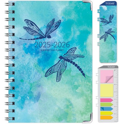 Global Printed Products Hardcover AY 2025-2026 Fashion Planner - 5.5"x8" (Dragonflies)