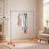 Z Rack, Portable Rolling Clothes Rack, Heavy Duty Garment Rack with Nesting Base, Commercial Clothing Rack with Wheels for Living Room, Bedroom - 3 of 4