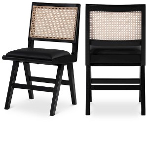 Meridian Furniture,Abby Vegan Leather Dining Side Chair, Set of 2 - 1 of 4