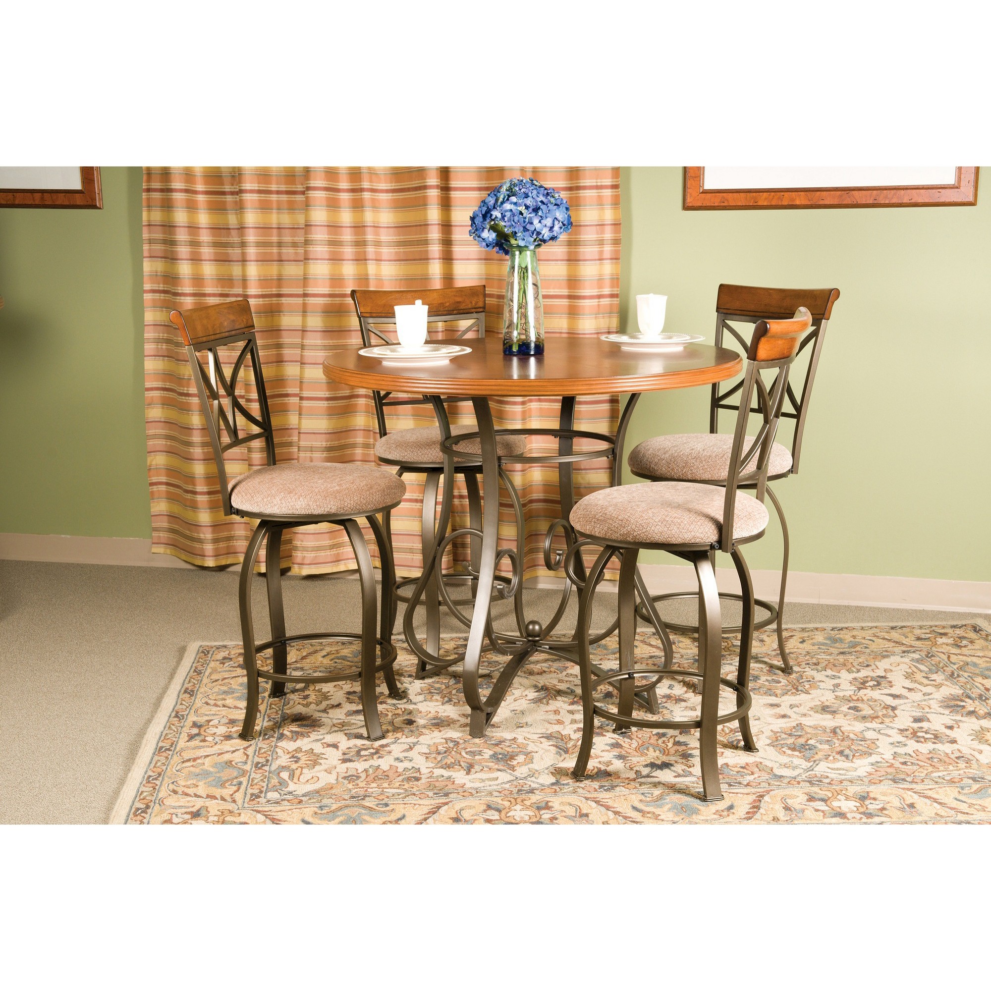 5pc Carter Counter Dining Set - Powell Company, Brown