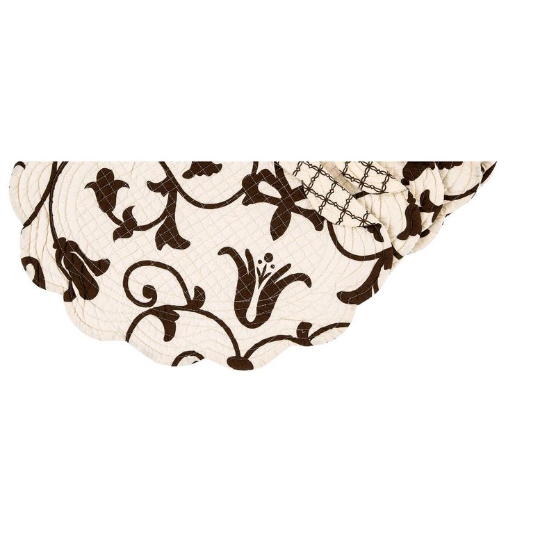 C&F Home Seraphina Brown Oval Placemat Set6, 3 of 6