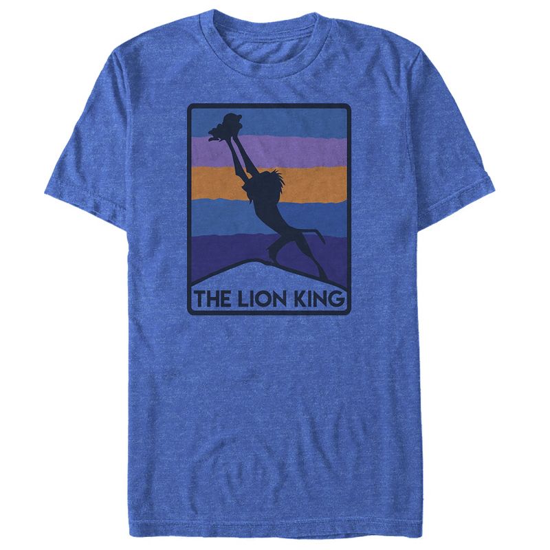 Men's Lion King Striped Rafiki Welcomes King T-Shirt, 1 of 5