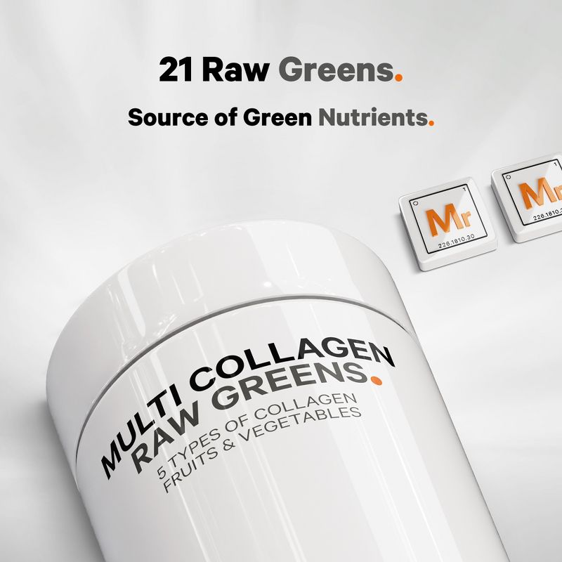 Codeage Multi Collagen Peptides Raw Greens, Hydrolyzed Collagen Protein, 21 Organic Fruits, Vegetables - 180ct, 5 of 14