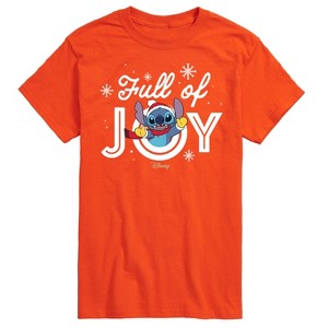 Men's - Lilo and Stitch - Full Of Joy Christmas Short Sleeve Graphic T-Shirt - 1 of 4