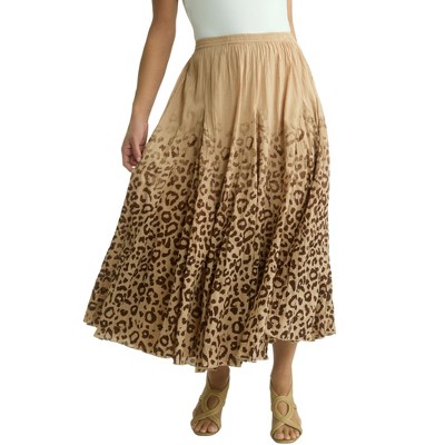 Jessica London Women's Plus Size Flowing Crinkled Maxi Skirt