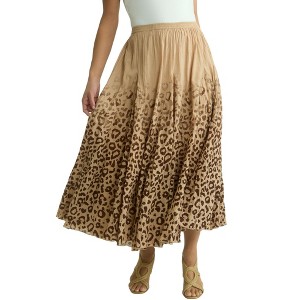 Jessica London Women's Plus Size Flowing Crinkled Maxi Skirt - 1 of 4