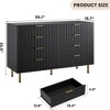Fluted 8-Drawer Double Dresser, Modern Wide Storage Chest with Deep Drawers & Spacious Top, Wooden Organizer for Bedroom, Living Room, Hallway - 2 of 4