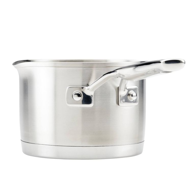 KitchenAid Stainless Steel 3-Ply Base 1.5qt Open Saucepan with Spouts: Dishwasher-Safe, Gas & Electric Compatible, 6 of 8