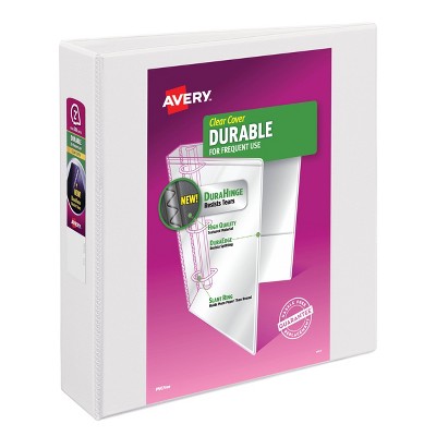 Avery 2" Slant Rings 500 Sheet Capacity Durable View Binder - White