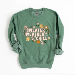 Simply Sage Market Women's Graphic Sweatshirt Sweater Weather and Chill - 1 of 4