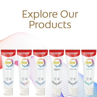 Colgate Total Whitening Fluoride Toothpaste - 5.1oz/3pk: Sugar-Free, Gluten-Free, Vegan, Mint Flavor
