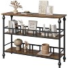 Console Table 43”, 3-Tier Industrial Entryway Table, Narrow Entrance Sofa Table with Shelves Sofa Table for Hallway, Living Room, Small Space - 2 of 4
