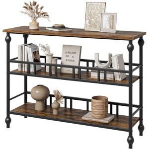 Console Table, 3-Tier Entryway Narrow Side Table with Shelves, Sofa Table for Living Room, Hallway, Bedroom - 1 of 4