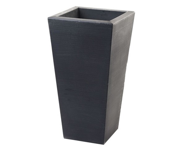 15'' Square Bowery Planter - Gray - Crescent Garden