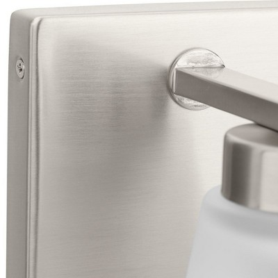Brushed Nickel 1-Light Vanity with Etched Glass Shade
