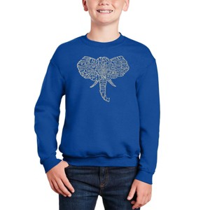 LA Pop Art Tusks - Boy's Word Art Crewneck Sweatshirt - 1 of 3