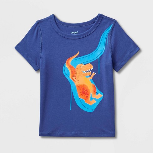 Toddler Girls' Adaptive Dino Short Sleeve T-shirt - Cat & Jack™ Blue 5t :  Target