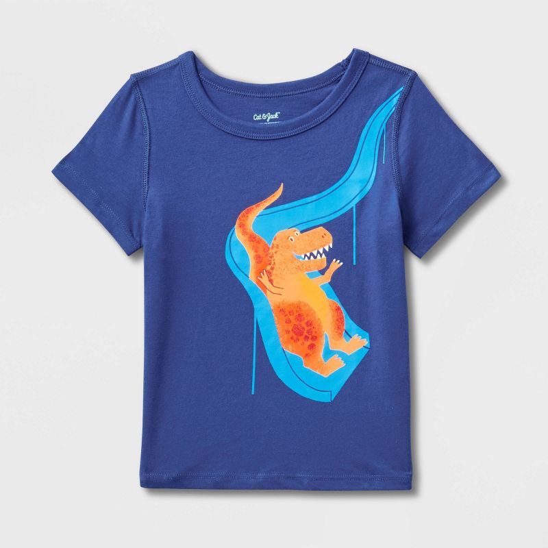 Toddler Girls' Adaptive Printed Short Sleeve T-Shirt - Cat &#38; Jack&#8482;, 1 of 5