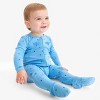 Primary Baby Organic Zip Footie In Rainbow Menorahs - 2 of 4