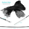 "100Pcs Premium Leather Necklace Chains, 1.5mm Waxed Rope Cord with Clasps for Jewelry Making, Bulk Pendant String Black 18", DIY Craft Supplies, - 3 of 4