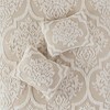 Lyngins 3 Piece Tufted Cotton Chenille Damask Comforter Set, Shabby Chic Bedding Set, 1 Comforter & 2 Shams, Hypoallergenic Quilt Bedding Set - 2 of 4