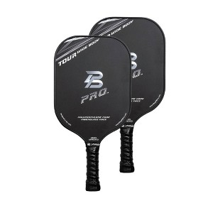 PBPRO 16'' Tour 2pk Widebody Pickleball Paddles - Black/Gray - 1 of 4