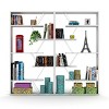 Okak Wooden Bookshelf, Storage Rack with 5 Tiers Thick Shelves, Industrial Display Bookcase for Living Room, Office, White - 2 of 4