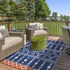Outdoor Modern Stripe Picnic Mat Reversible Lightweight Portable Woven Plastic Straw Rug Area Rugs for Camping Garden Backyard - 3 of 4