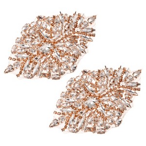 Unique Bargains Sparkling Elegant Handmade Sewing Crystal Rhinestone Appliques - 1 of 4