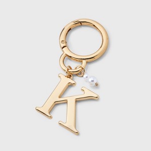 Initial and Simulated Pearl Handbag Charm - A New Day™ - 1 of 2