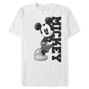 Men's Mickey & Friends Black and White Mickey Mouse T-Shirt - 1 of 4