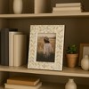 Decorative Picture Frame with Floral Vine Border - Elegant Photo Frame for Tabletop, Bedroom Nightstand, or Entryway Decor - Ivory & Tan - 3 of 4