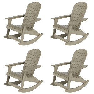 WestinTrends 4-Piece Outdoor Patio All-weather Adirondack Rocking Chair Set - 1 of 3