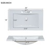 30"W Bathroom Vanity with Resin Basin, 3 Drawers and 2 Door Shelves 4B - ModernLuxe - 4 of 4