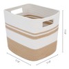 REGALWOVEN Cotton Rope Handcrafted Breathable Odorless Open Storage Bins 11 x 11 x 11 Inch 1 Pc - 3 of 4