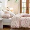 King Floral Duvet Cover Set, Brushed Microfiber, 3 Pieces, Garden Style, Zipper Closure, Soft Breathable - 4 of 4