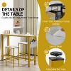 Finnhomy Bar Table Set, 52.7" Pub Table High Top Table, Rectangular Bar Height Table, Bar Table with Stools, Kitchen Table Set for 2 - 3 of 4