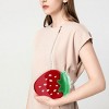 Hachikiko Strawberry Soft PU Leather Strawberry Crossbody Bag with Detachable Chain Strap - 4 of 4