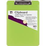 Charles Leonard Plastic Clipboard Rubber Grip 9"x1/2"x12-3/4" Neon Green 89725