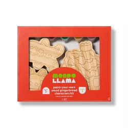 6pc Paint Your Own Wood Gingerbread Characters Kit - Mondo Llama™