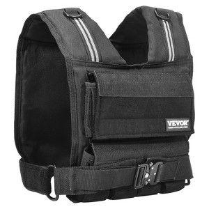 VEVOR Adjustable Weighted Vest, 35lb Weight Vest with Iron Weights, Shoulder Pad, and Reflective Stripe, Body Weight Vest Exercise Set for Men Women - 1 of 4