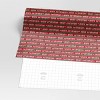 30" 50 sq ft Christmas Roll Wrap American Sign Language on Red - Wondershop™ - 3 of 3