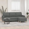 vidaXL Sofa with Footstool Upholstered Armchair Living Room 3-Seater Fabric - 2 of 4