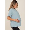 PinkBlush Mint Green Oversized Pocket Front Short Sleeve Maternity Top - 2 of 4